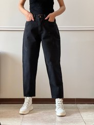 تصویر شلوار مام ذغالی تیره 