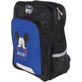 تصویر کوله پشتی پسرانه طرح میکی موس کد BL-120 Mickey Mouse fancy backpack code BL-120