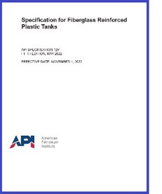 تصویر API Spec 12P -2022- مشخصات مخازن با متریال پلاستیکی تقویت شده با الیاف فایبرگلاس 
