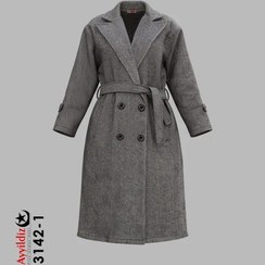 تصویر پالتو سایز بزرگ زنانه کد 3142 