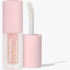 تصویر حجم دهنده لب پولایت سوسایتی polite society BIG MOUTH LIP PLUMPING OIL GLOSS 