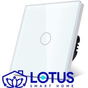 تصویر کلید لمسی تک پل Livolo تویا شیشه ای سفید Zigbee کلید لمسی تک پل تویا شیشه ای سفید Zigbee