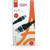 تصویر کابل تبدیل USB به micro-USB برند OAK مدل K-191 طول 1 متر 