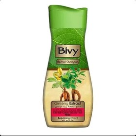 تصویر شامپو گیاهی بدون سولفات و ترمیم کننده بیوی Bivy حاوی عصاره جینسینگ 600 میل Bivy herbal shampoo