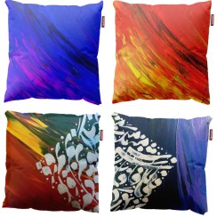 تصویر کاور کوسن چهار عددی طرح نقاشیخط 