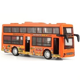 تصویر اتوبوس دو طبقه فلزی نارنجی کد: 7734 