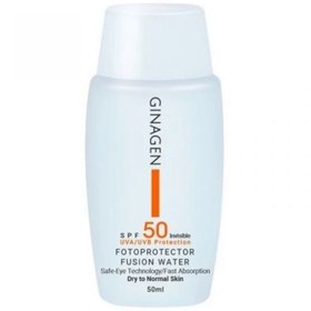 تصویر کرم ضدآفتاب بی‌رنگ ژیناژن SPF50 مناسب پوست‌های معمولی و خشک، حجم 50 میل Colorless sunscreen