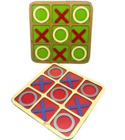 تصویر بازی فکری دوز چوبی مدل XO 