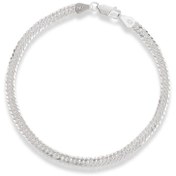 تصویر دستبند نقره مردانه شاه باف BSi-753