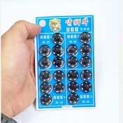 تصویر دکمه قابلمه ای ۱.۵ سانتی بسته ۲۰ عددی نقره ای و مشکی 