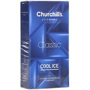 تصویر کاندوم ساده چرچیلز مدل Classic حاوی ماده تاخیری مضاعف و خنک کننده بسته 12 عددی Churchills Condom Classic Cool Ice Gel Double Delay Lubricant 12pcs