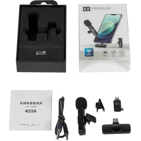 تصویر میکروفون یقه ای مدل k8 دو کاربره K8 Dual Microphone