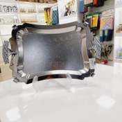 تصویر سینی استیل دسته و پایه نقره ای برند اصلی ریور 