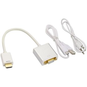 تصویر اچ دی ام آی به وی جی ای با صدا و پاور بدنه فلزی HDMI to VGA Converter with Audio and Power Supply