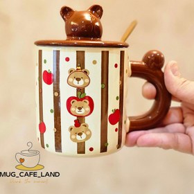 تصویر ماگ خرسی طرح تدی کد 3299 