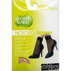 تصویر جوراب دو ربع زنانه میکرو 20 - مشکی Micro double socks 20