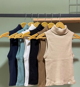 تصویر تاپ یقه اسکی - سفید 