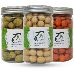 تصویر پک سه تایی بادام زمینی روکش دار (با امکان انتخاب طعم) 