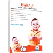 تصویر کوتد مات 2 رو 140 گرم A4 ولف 100 برگی 