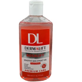 تصویر ژل شستشوی غیر صابونی پوست های حساس رزالیفت درمالیفت Dermalift Rosalift Syndet Gel For Sensitive Skin Face And Body