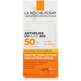 تصویر کرم ضد آفتاب بی رنگ لاروش پوزای ANTHELIOS UVMUNE 400 SPF50 FLUID INVISIBLE حجم 50 میلی لیتری 