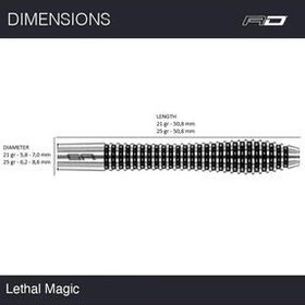 تصویر سوزن دارت کشنده جادوی 1 85% تنگستن نوک Red Dragon 