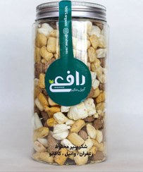 تصویر شکر پنیر مخلوط کاکائو ، زعفران و هل (قند طعم دار ) - بطری جار / 500g Mixed cheese sugar