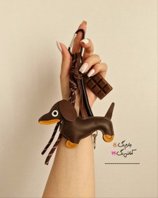 تصویر چارم بگ آویز کیف گربه و سگ 