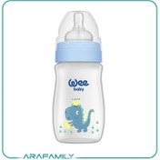 تصویر شیشه شیر طلقی پهن واید وی بیبی Wee Baby حجم 250 میلی لیتر (0-6 ماهگی) کد 136 