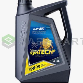 تصویر روغن موتور آیسین 5W-20 مدل SynTECH اصلی ساخت کره چهار لیتری AISIN Engine Oil 5W20 SN PLUS SynTECH 4 lit