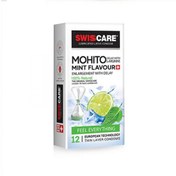 تصویر کاندوم تاخیری موهیتو نعنا سوئیس کر Swisscare Mohito Mint Flavour بسته ۱۲ عددی 