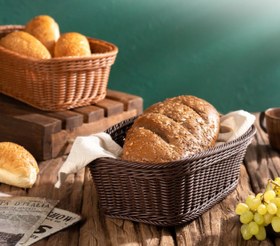 تصویر سبد مستطیل حصیری آریانا مدل نسیم 