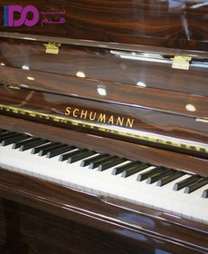 تصویر پیانو آکوستیک شومان قهوه ای براق 121 Schumann 121 glossy brown acoustic piano