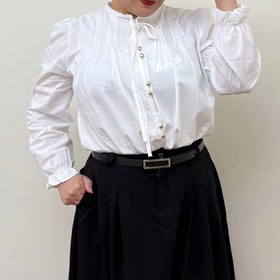 تصویر شومیز کلاسیک دکمه گرد 