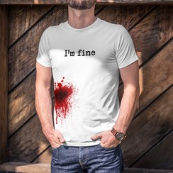 تصویر تیشرت مردانه طرح I'm Fine رنگ سفید 