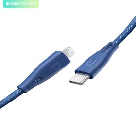 تصویر کابل شارژ راوپاور USB-C به Lightning مدل RP-CB1018 RAVPOWER Nylon Braided Type-C to Lightning Cable | RP-CB1018