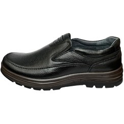 تصویر کفش مردانه طبی چرم طبیعی اصل تبریز برند آلما رنگ مشکی سایز بندی 40 تا 45 - 4 