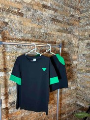 تصویر ست تیشرت و شلوارک سبز مشکی - FREE 