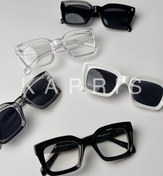 تصویر عینک سلین سورمه ای همراه کاور و دستمال رایگان 