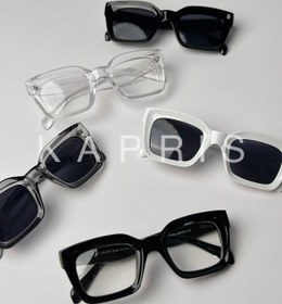 تصویر عینک سلین سورمه ای همراه کاور و دستمال رایگان 