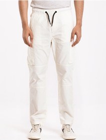 تصویر شلوار کتان رنگ کرم با طراحی کارگو برند gentle park COTTON OFF WHITE CARGO PANT