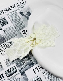 تصویر هدبند توری طرح دار 