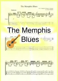 تصویر نت گیتار The Memphis Blues همراه با تبلچر و اجرای نت 