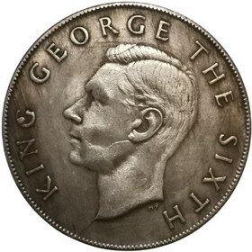 تصویر سکه 5 شیلینگ شاه جورج ششم 1947 میلادی 