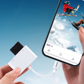 تصویر تبدیل OTG آیفون برند جویروم Joyroom S-H142 Lightning to USB OTG Card Reader