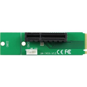 تصویر مبدل M2 به PCIe ا LM-141X-V1.0 Drive M.2 NGFF to PCI-E X4 Adapter Card LM-141X-V1.0 Drive M.2 NGFF to PCI-E X4 Adapter Card