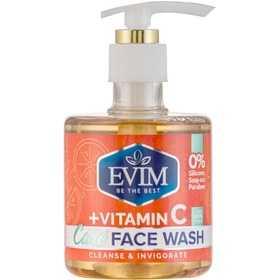 تصویر فیس واش ژلی ویتامین C مناسب انواع پوست 250میل ایویم Evim Vitamin C Gel Face Wash Suitable For All Skin Typs 250ml