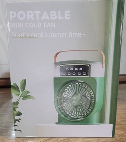 تصویر پنکه رومیزی مه پاش با کیفیت مدل ORB - سبز کله غازی PORTABLE MINI COLD FAN