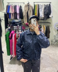 تصویر بامبر جکت سوییت - طوسی پلنگی بامبر جکت سوییت