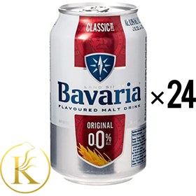 تصویر نوشیدنی آبجو بدون الکل باواریا طعم کلاسیک ۳۳۰ میل باکس ۲۴ عددی bavaria ا bavaria bavaria